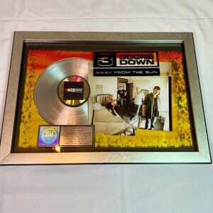 3 DOORS DOWN - AWAY FROM THE SUN RIAA Multi-Platinum Record Award 3 Million Sold